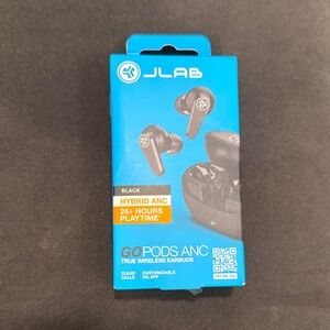 JLab GoPods ANC True Wireless Earbuds - Black NWT